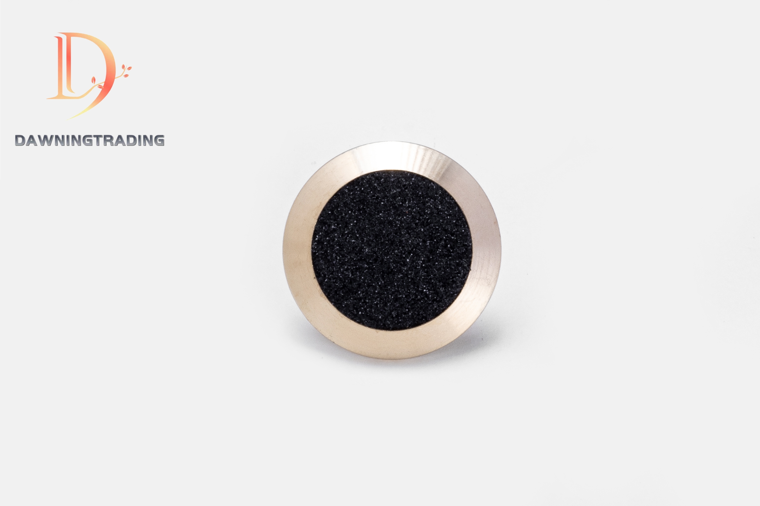 Tactile Indicator Single Studs - TGSI Brass with Black Carborundum Insert